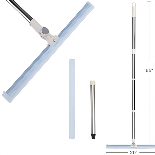 Floor Squeegee 20 inch Silicone Long Handle