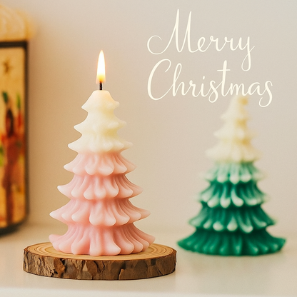 Handcrafted Christmas Tree Candle Set – Festive Home Décor & Perfect Gift