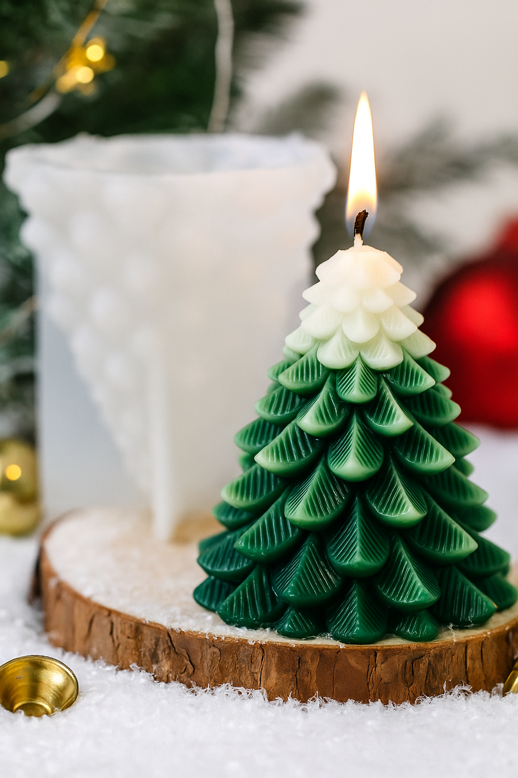 Handcrafted Christmas Tree Candle Set – Festive Home Décor & Perfect Gift